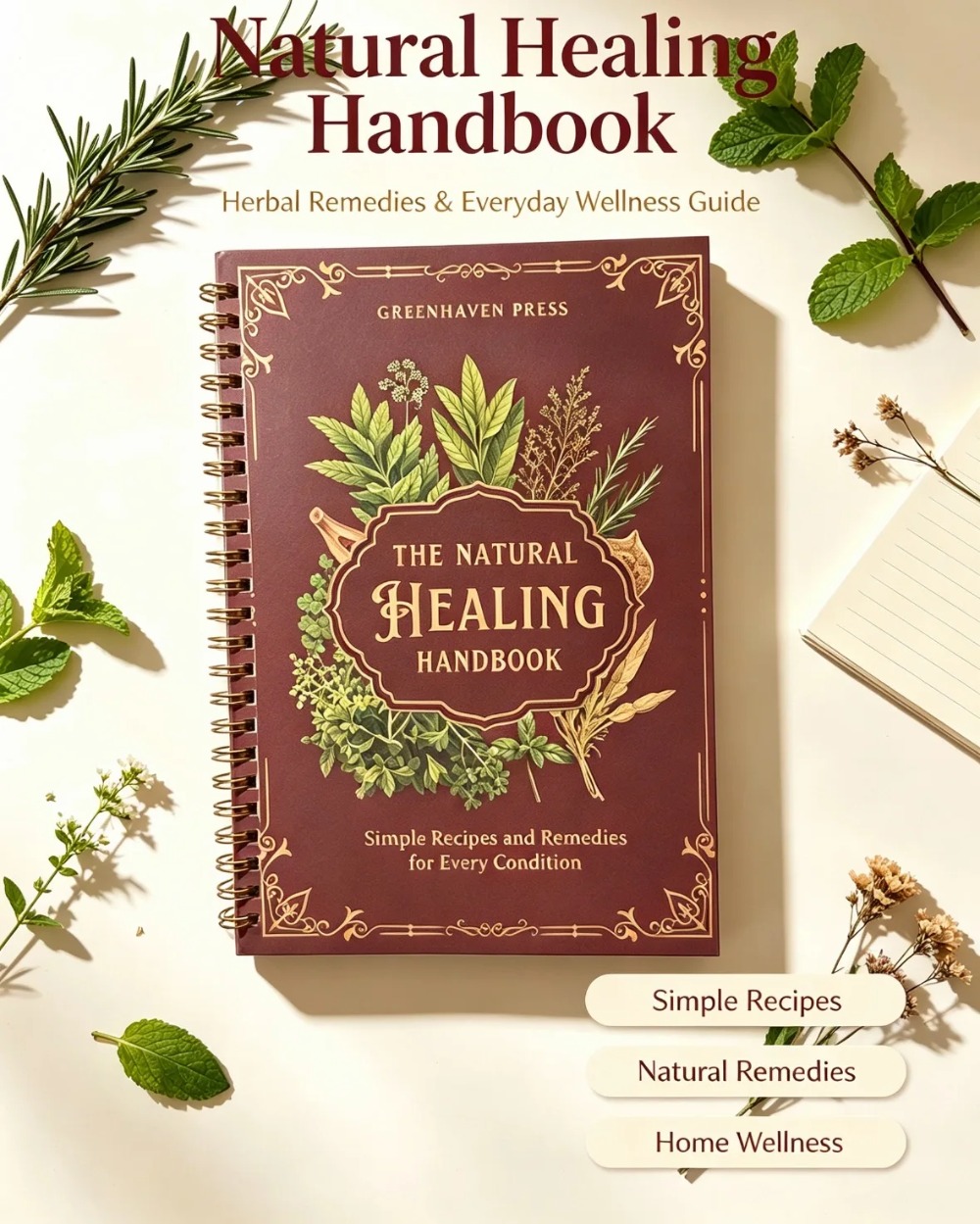 The Natural Healing Handbook N - đánh giá và giá Herbal Wellness Recipes